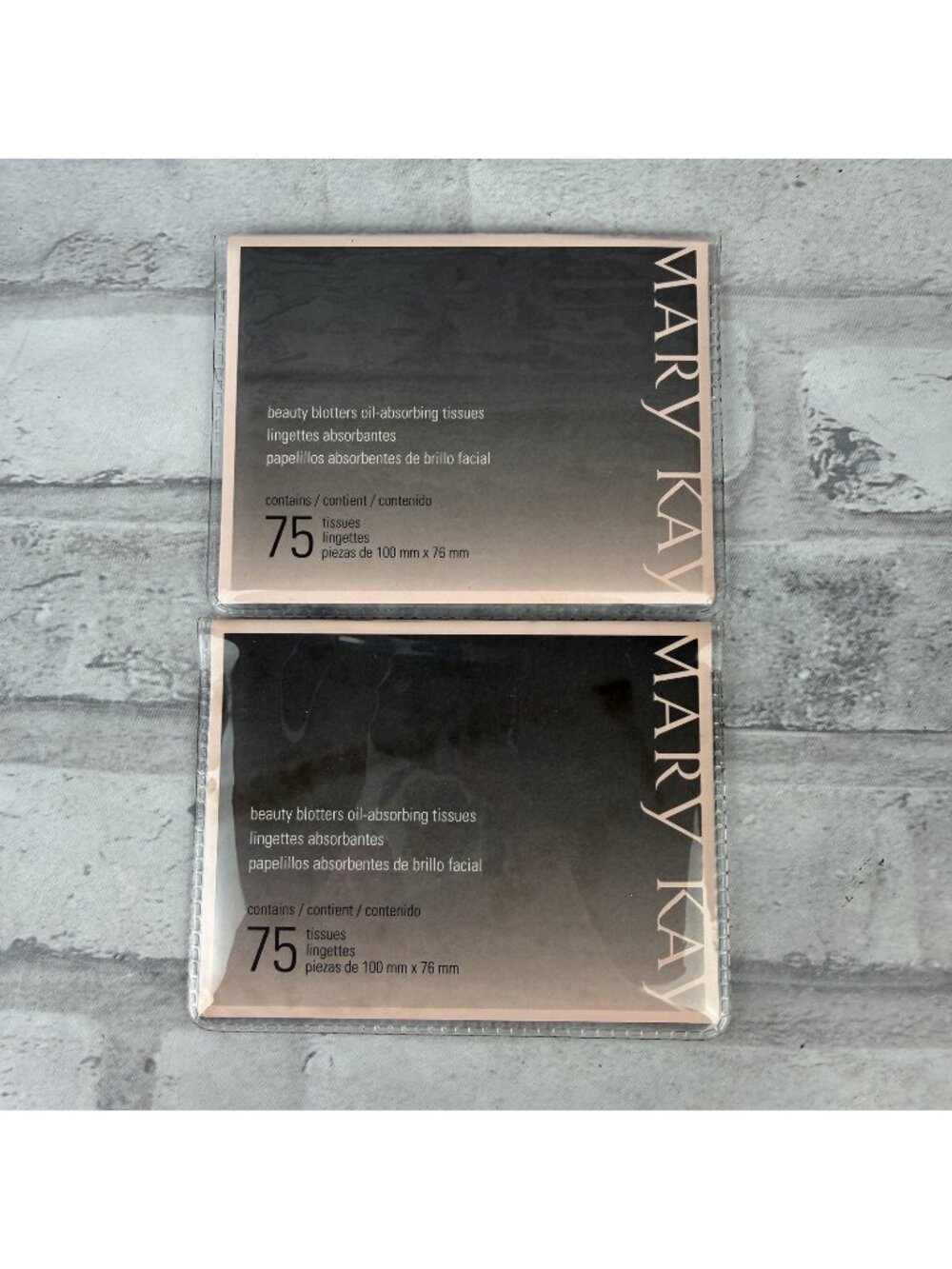 Mary Kay Beauty Blotters Oil-Absorbing Tissues 2 Packs of 75 NOS Lot of 2